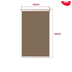 GENERICO - Cortina Roller Balck-Out Cafe Oscuro 100X180CM