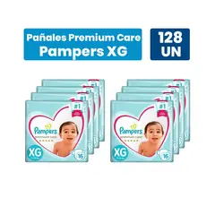 PAMPERS - Pañales Premium Care XG 128 pañales