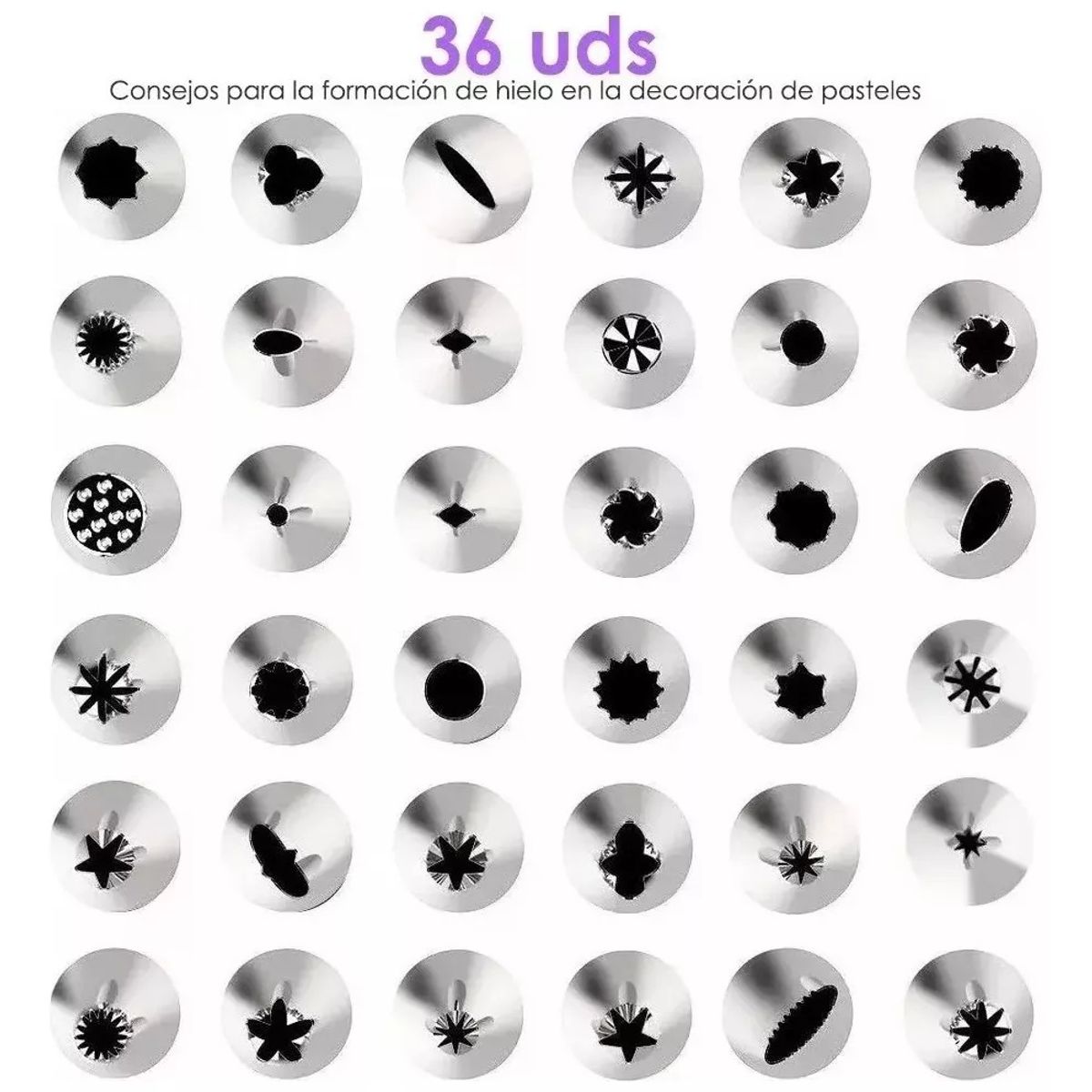 GENERICO - Kit Decoración Para Reposteria Boquillas Pasteleras 72 P