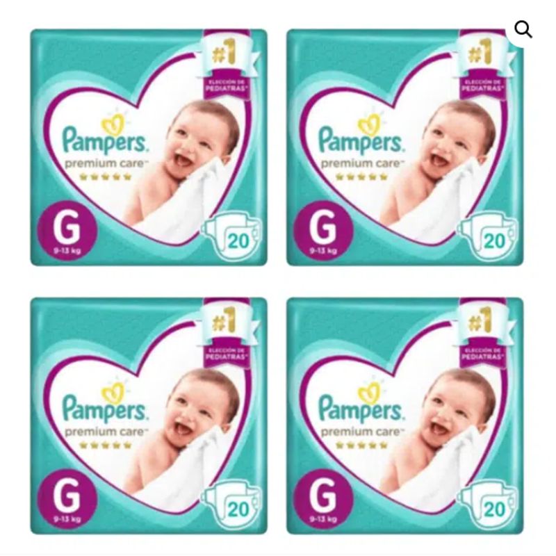 PAMPERS - Pañales Pampers Premium Care G 80 pañales