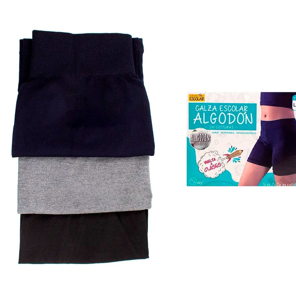 GARSIL - Pack 6 Calza Cortas Algodón Mujer Juveniles - Sin Costuras - Tiro Alto