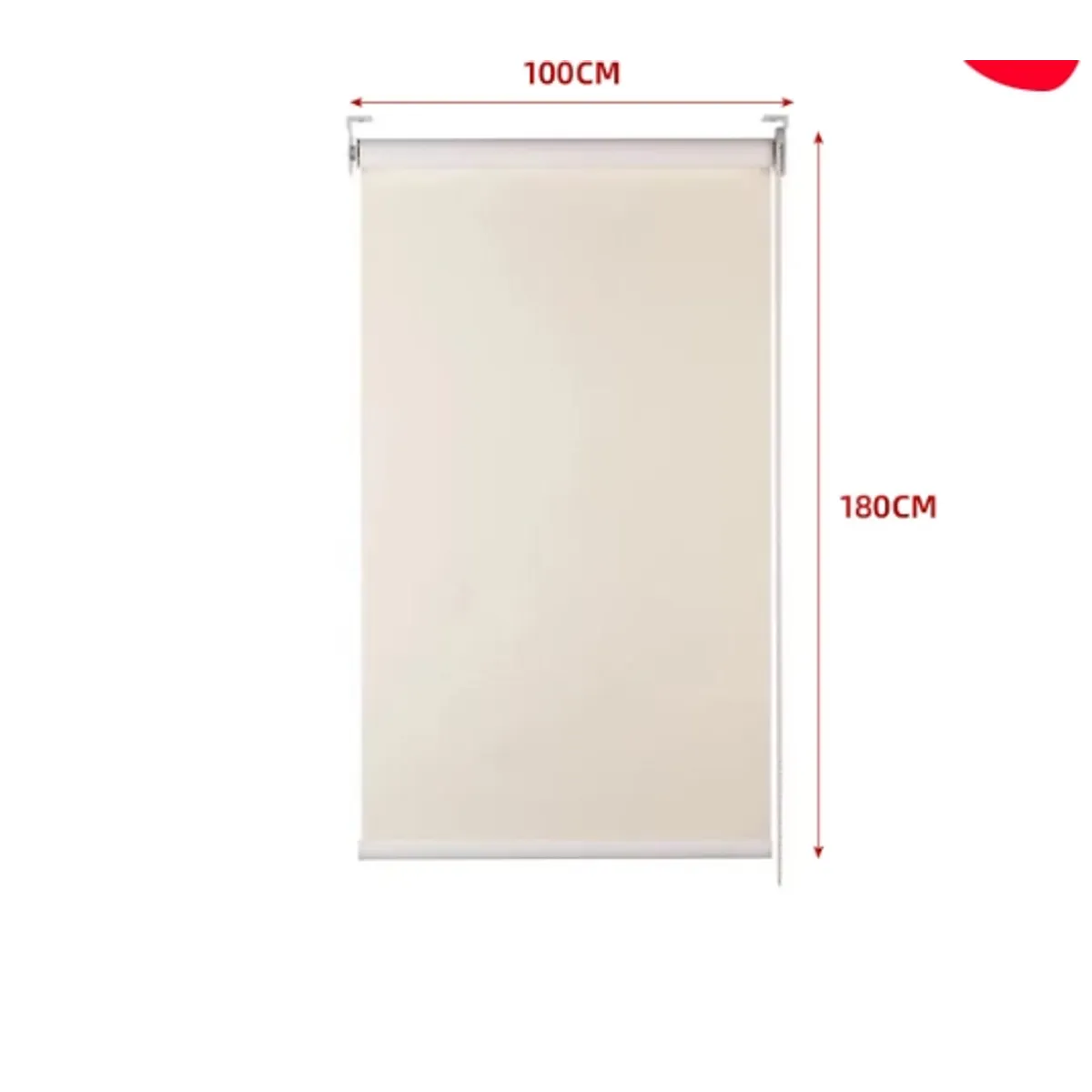 GENERICO - Cortina Roller Black-Out Beige Claro 100X180CM