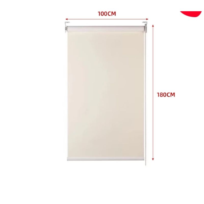 GENERICO - Cortina Roller Black-Out Beige Claro 100X180CM