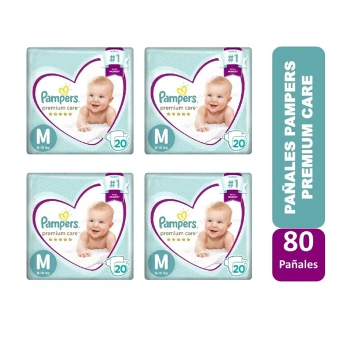 PAMPERS - Pañales Pampers Premium Care M 80 pañales