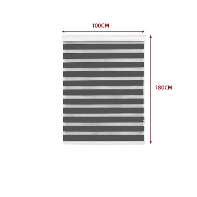 GENERICO - Cortina Roller Duo Black-Out Gris Oscuro 100X180CM