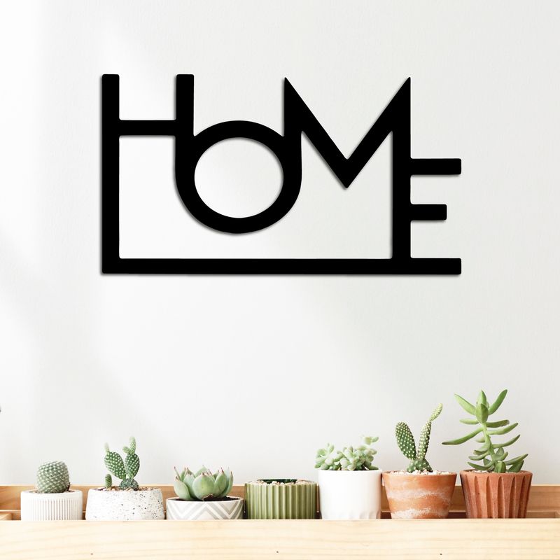 ELAB PROPIA - Cuadro Decorativo Home 54x30cm - Madera Fun Republic