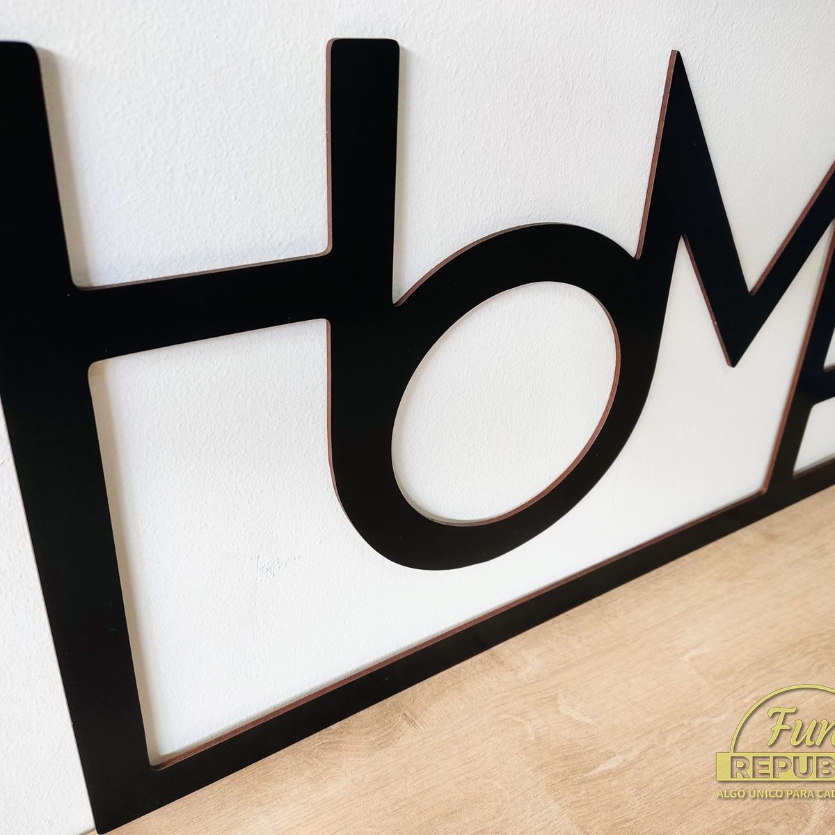 ELAB PROPIA - Cuadro Decorativo Home 50x28cm - Madera Fun Republic