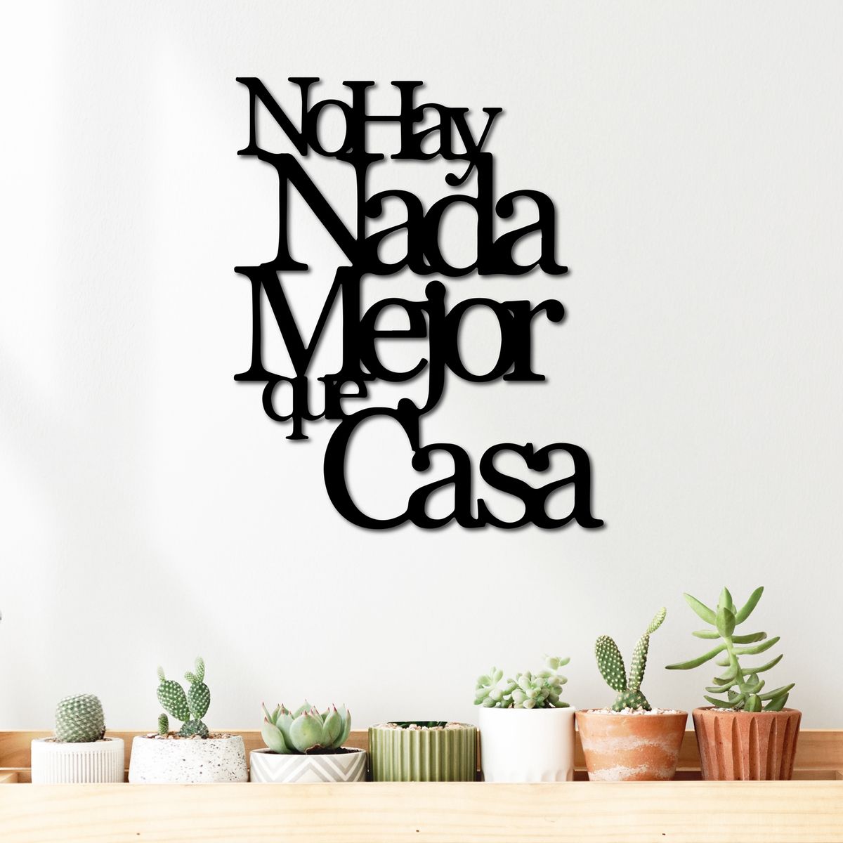 ELAB PROPIA - Cuadro Letrero Casa 48x40cm - Madera Fun Republic