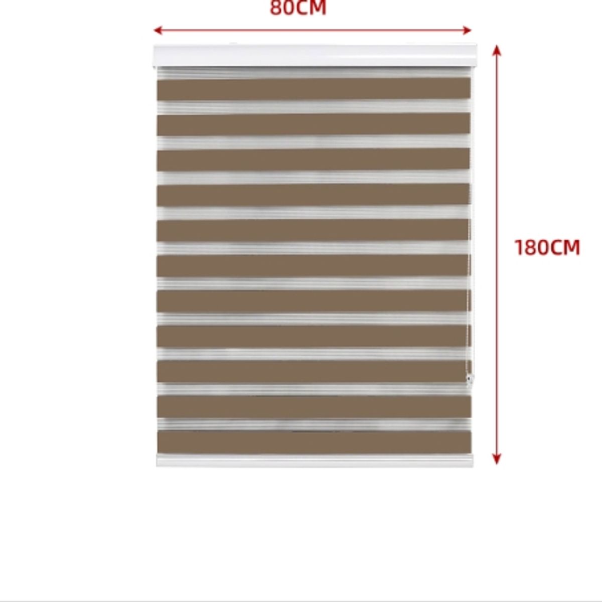 GENERICO - Cortina Roller Duo Black-Out Beige Oscuro 80X180CM