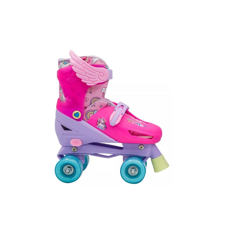 GENERICO - Patines 4 Ruedas Con Glitter Apache Wings Ajustables T 30-33