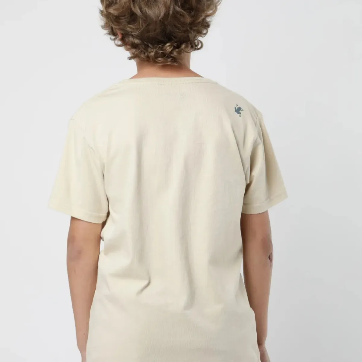 FROENS - Polera manga corta kids playa beige - Algodón orgánico Froens