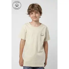 FROENS - Polera manga corta kids playa beige - Algodón orgánico