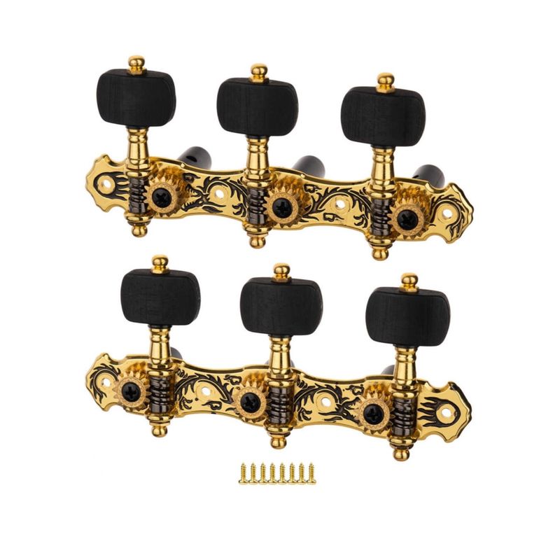ALICE - Clavijero Alice Aos-028bdp Zinc Chapado Oro, Clavija Ebano