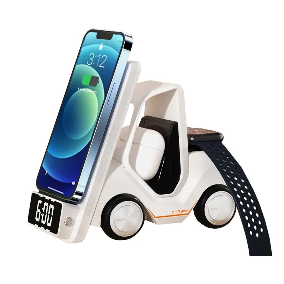 GENERICO - Estación De Carga Rapida Con Reloj Para iPhone