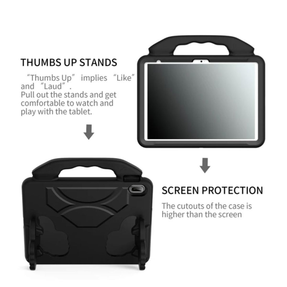 GENERICO - Carcasa Niños Anti-golpes Para Tablet Samsung A9+ 11 Negro