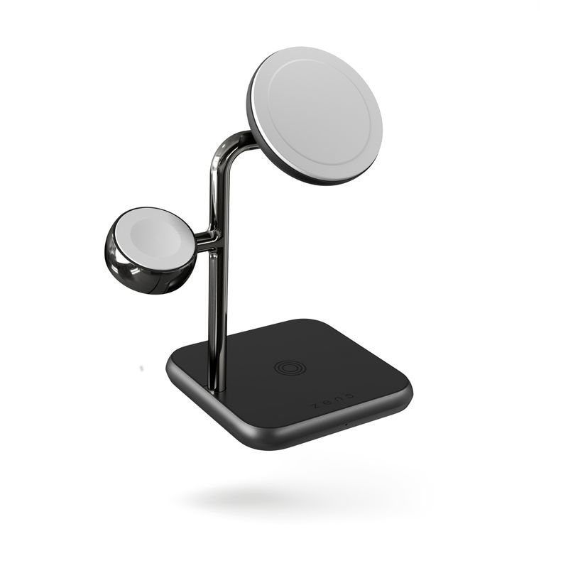 ZENS - Cargador inalámbrico  4-1 iPad + MagSafe Zens Negro