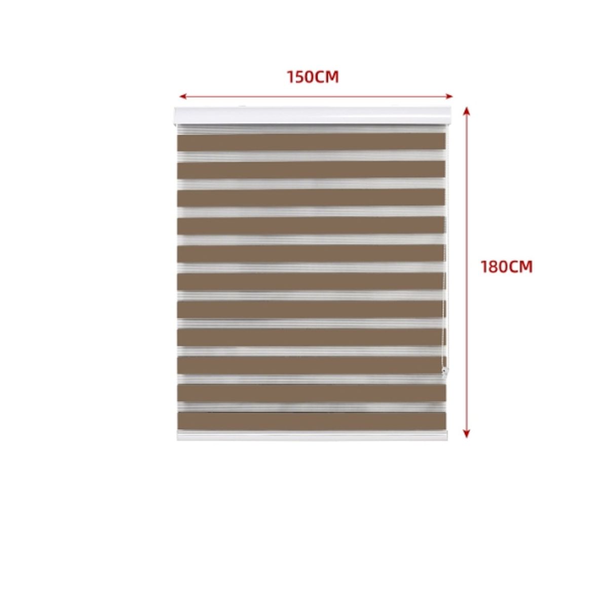 GENERICO - Cortina Roller Duo Black-Out Cafe Claro 150X180CM