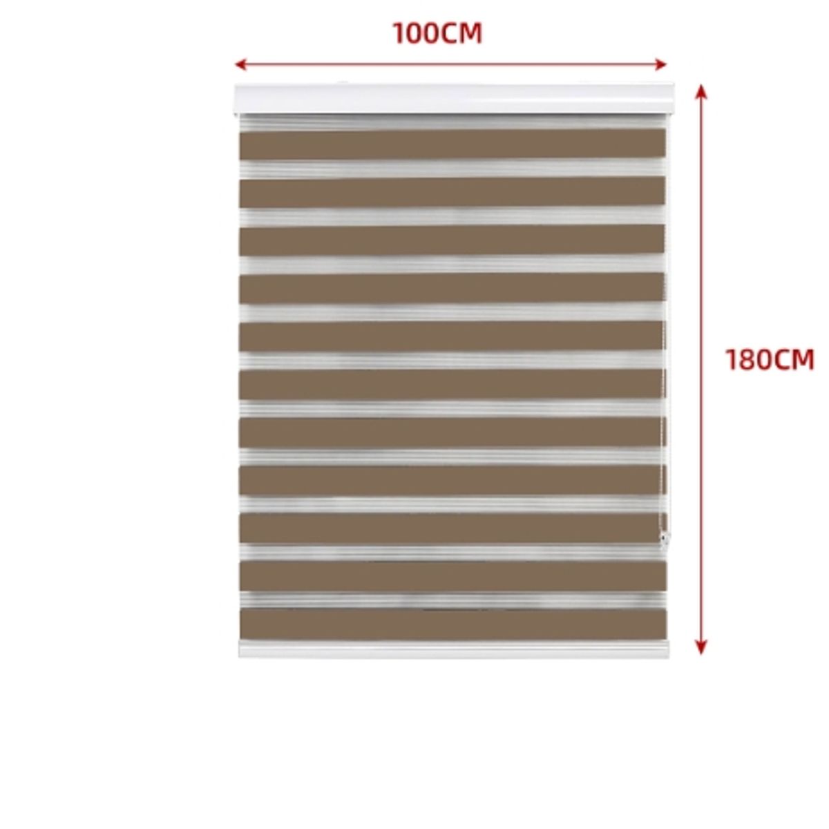 GENERICO - Cortina Roller Duo Black-Out Cafe Claro 100X180CM