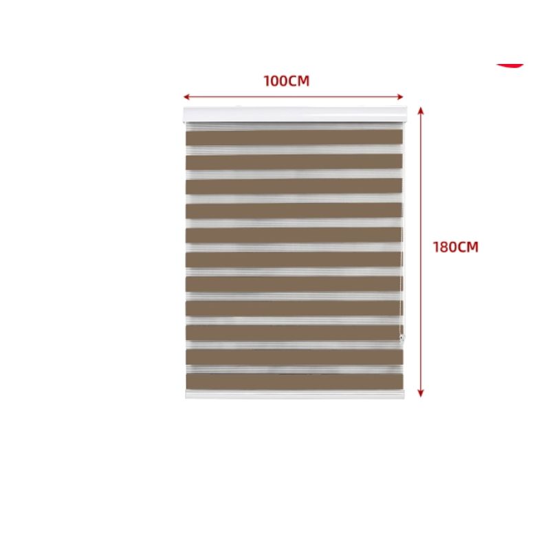 GENERICO - Cortina Roller Duo Black-Out Cafe Claro 100X180CM