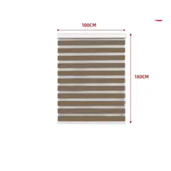 GENERICO - Cortina Roller Duo Black-Out Cafe Claro 100X180CM