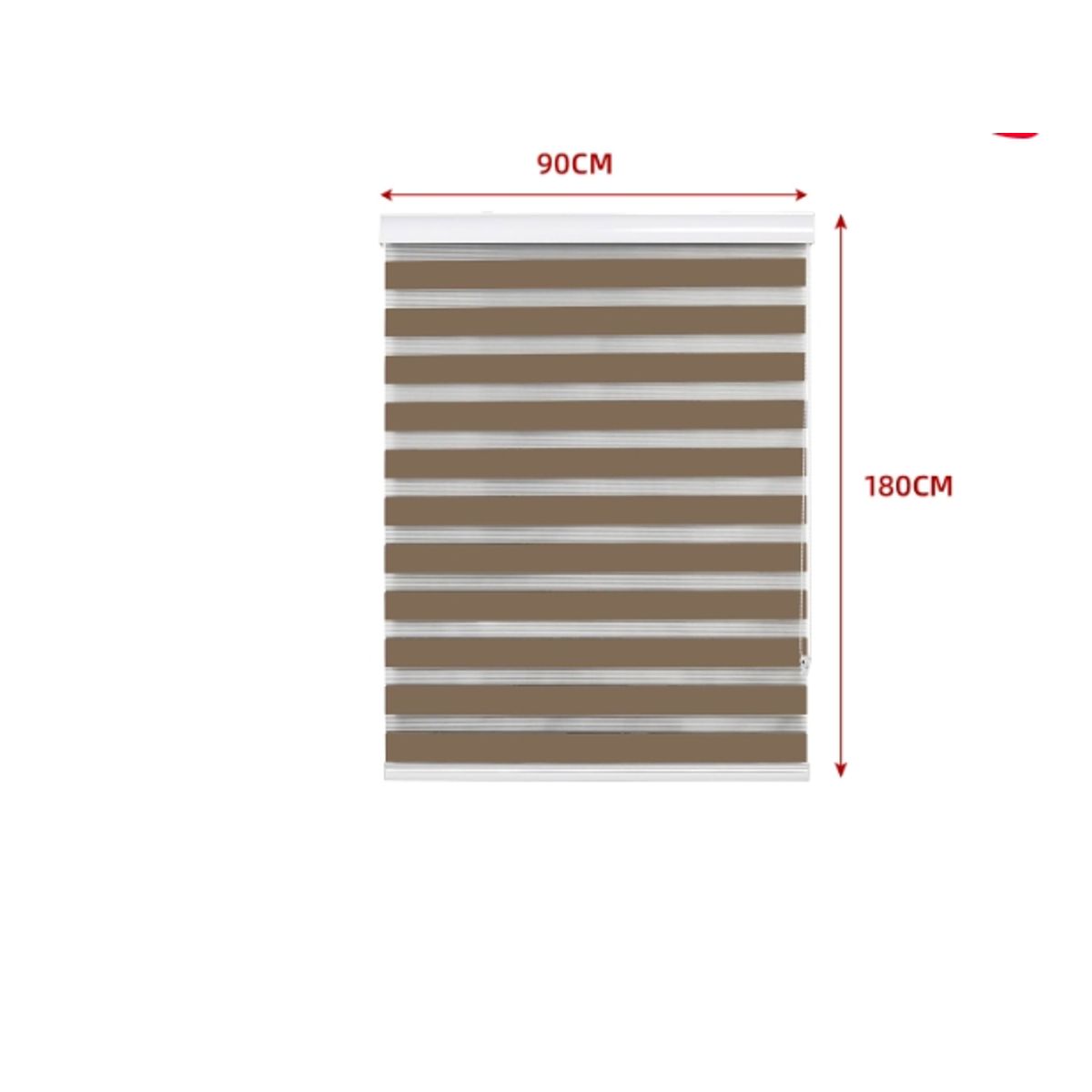 GENERICO - Cortina Roller Duo Black-Out Cafe Claro 90X180CM