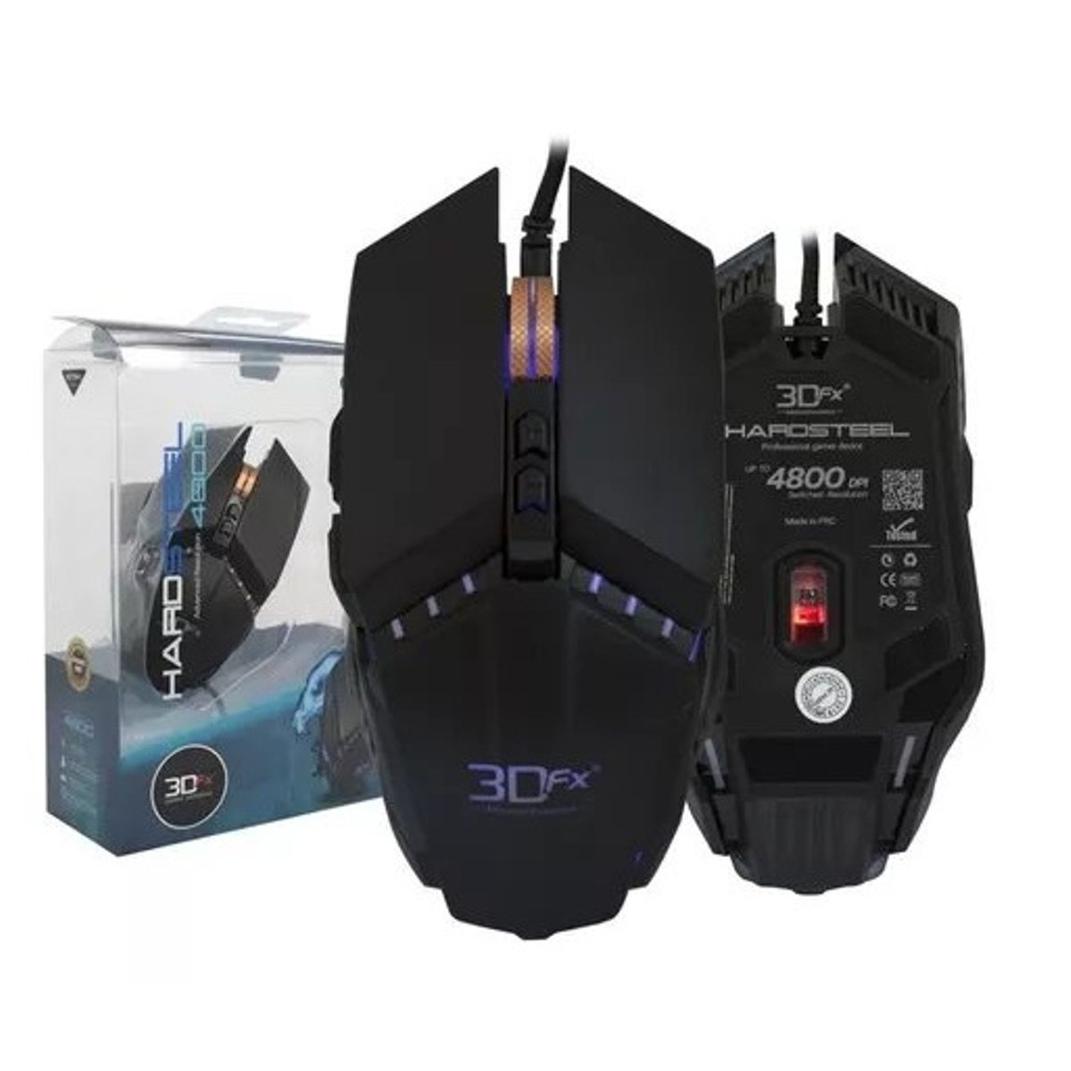 GENERICO - Mouse Gamer 3D FX 7 botones 4800dpi Usb