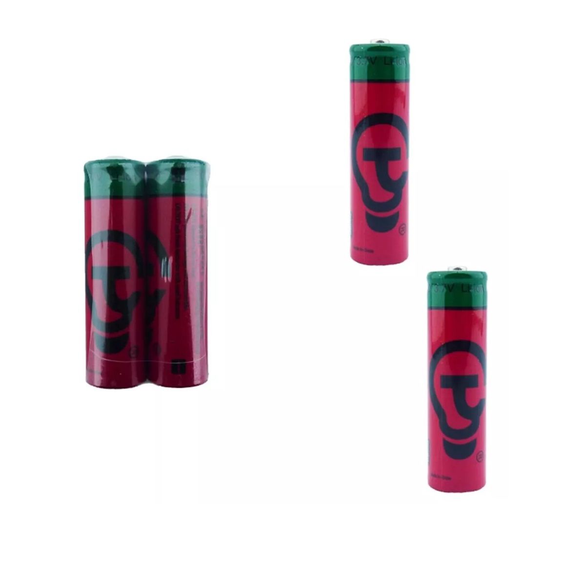 THOMAS - Pack 2 Batería Tomas 18650 Recargable 3.7 V 800mah de Punta