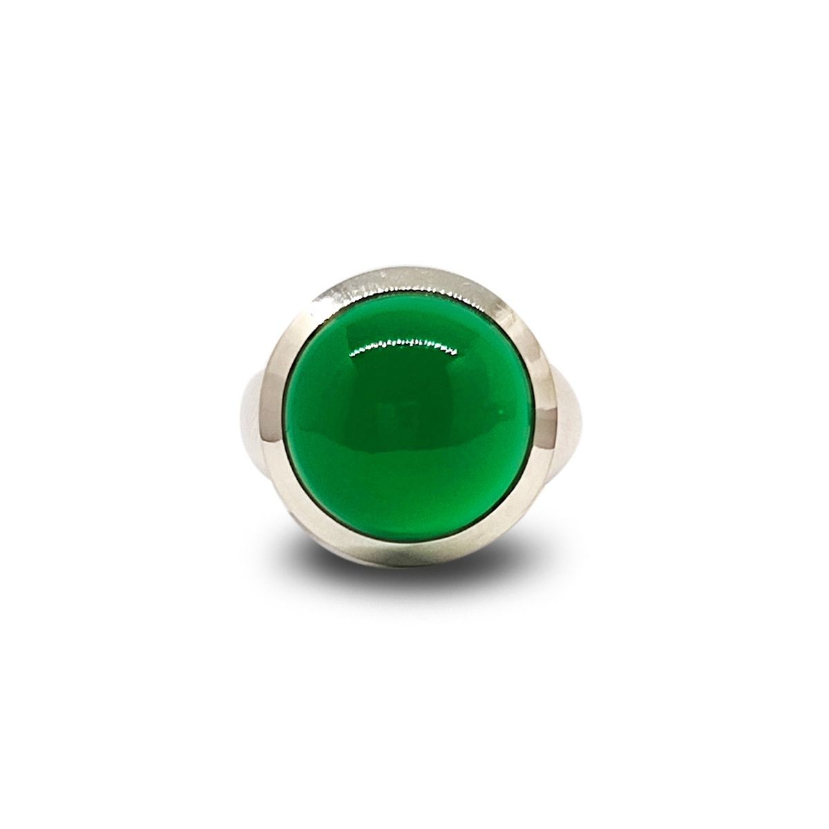 ANDREA COGGIOLA JOYAS - Anillo Denali Ónix Verde Plata Fina 925