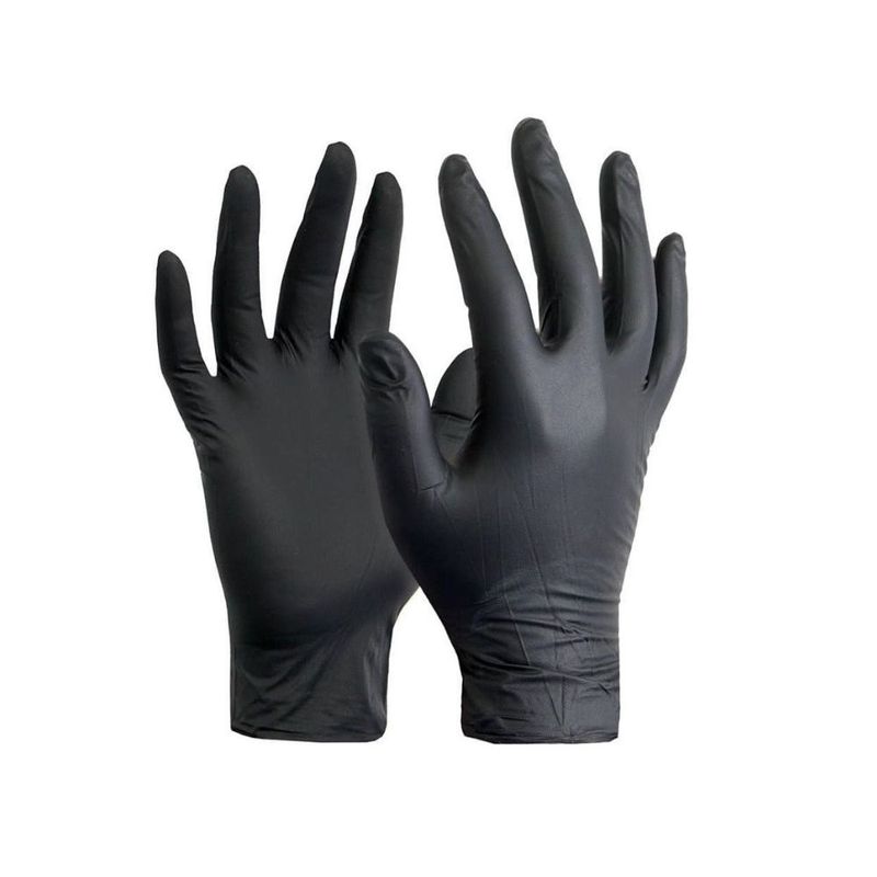 GENERICO - Guante desechable nitrilo negro L x 100 unds