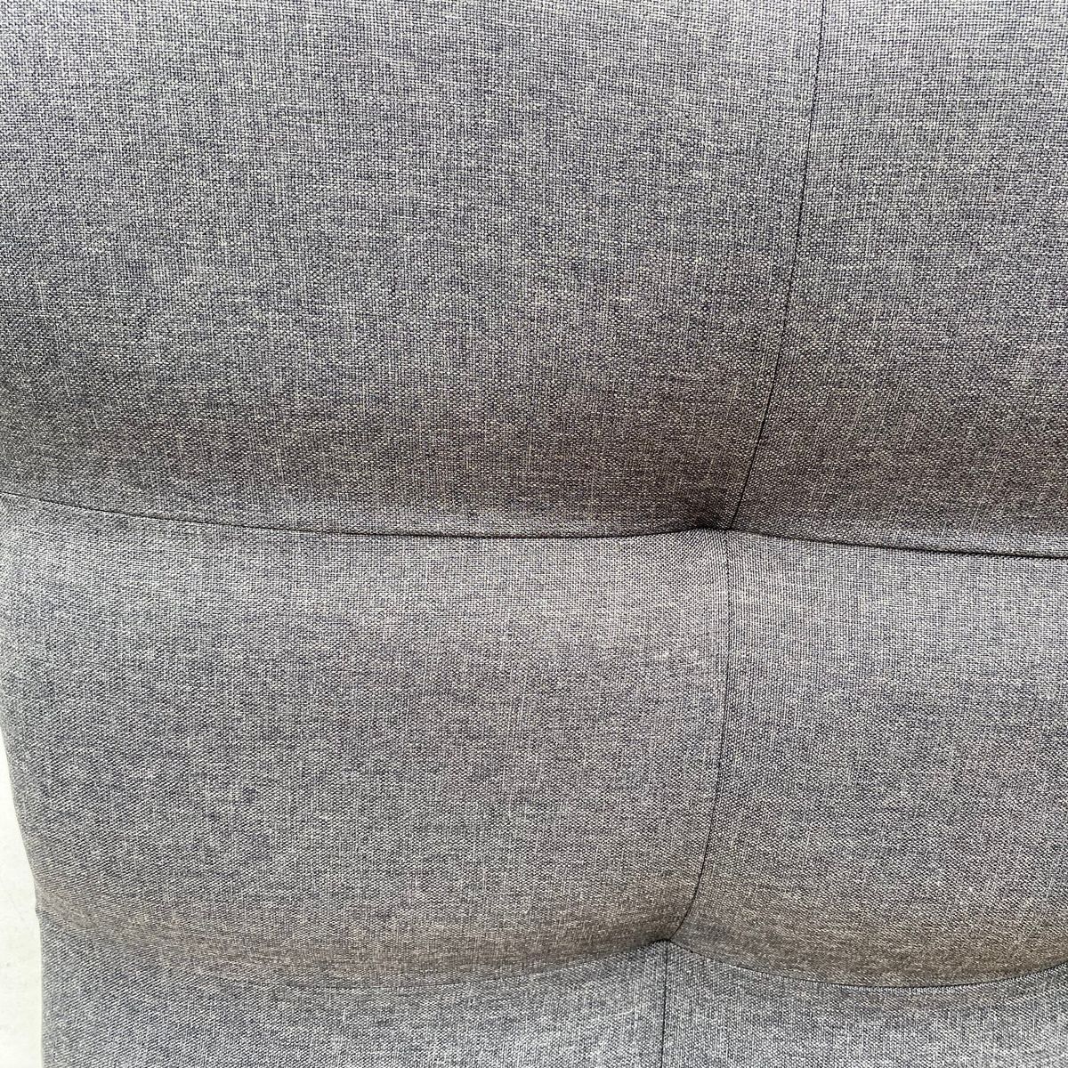 GENERICO - Respaldo De Cama 1.5 Plaza Valencia Tela Gris Oscuro