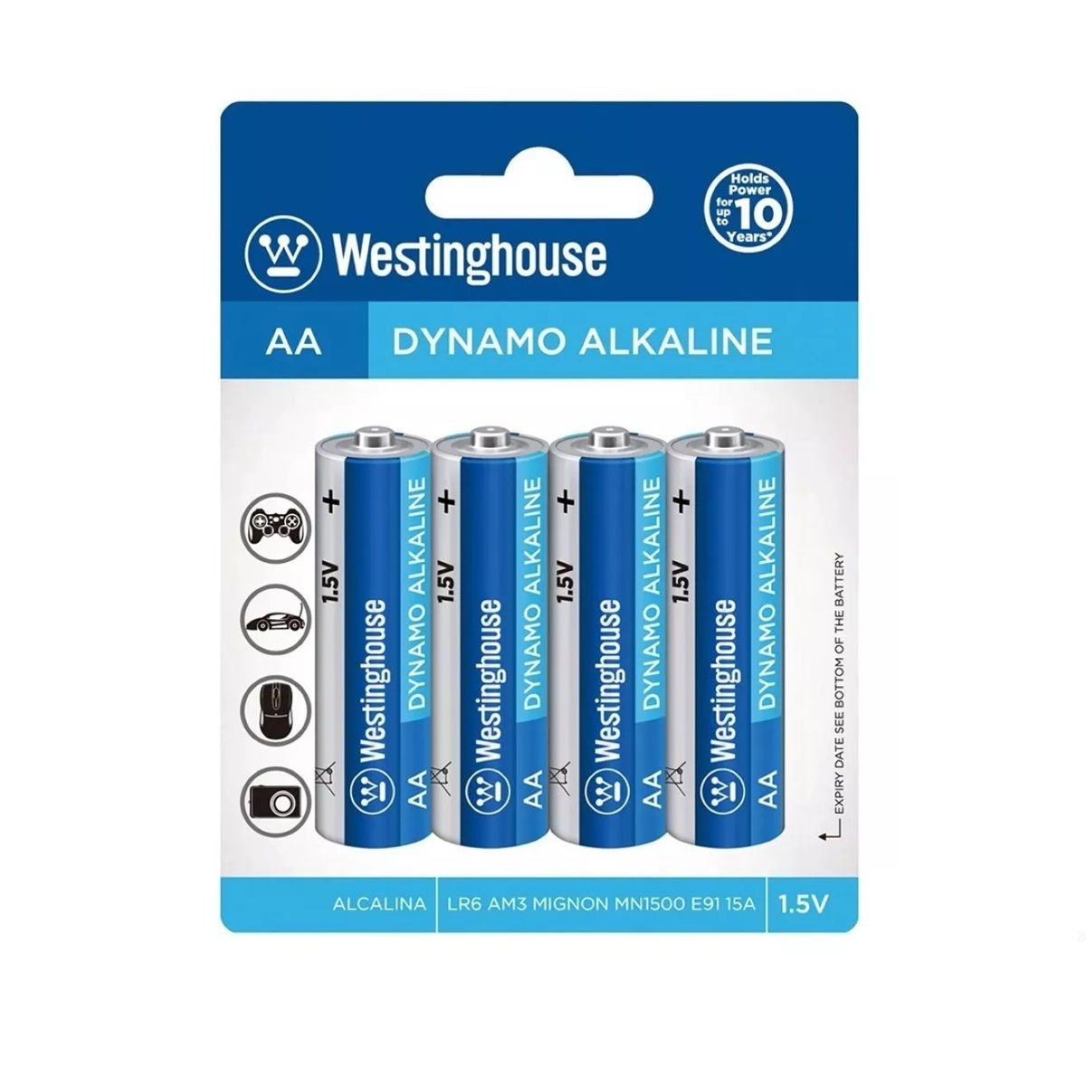 WESTINGHOUSE - Pack 4 Pilas Dynamo Alcalina Aa Westinghouse