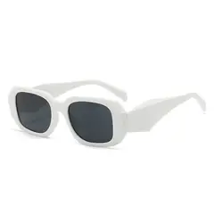 GENERICO - Gafas Lentes De Sol Polarizados Retro Blanco estilo Prada