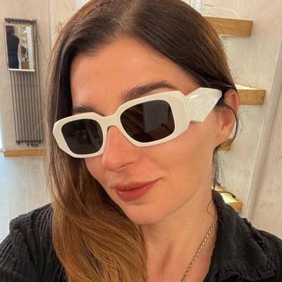 Imagen 2 del producto Gafas Lentes De Sol Retro Blanco estilo Prada UV400