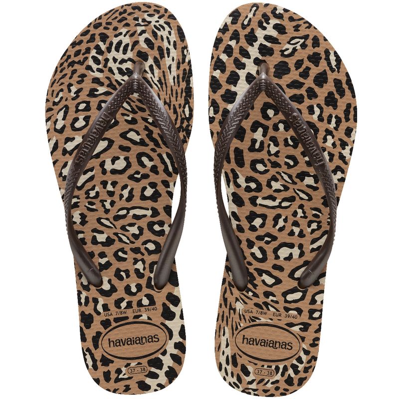 HAVAIANAS - Sandalia Mujer Slim Animal Cafe Havaianas