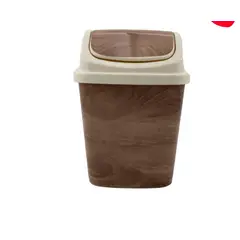 GENERICO - Papelero Tapa Guiratoria Marron Plastico 22X185X29CM