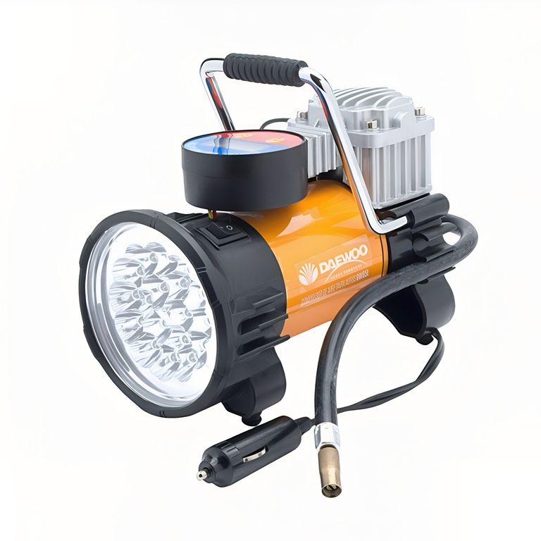 COMPRESOR DE AIRE PARA AUTO DW65L 12v + luz Led