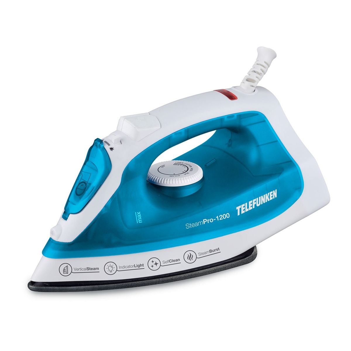 TELEFUNKEN - Plancha a vapor 210 ml Telefunken SteamPro 1200 Celeste TELEFUNKEN