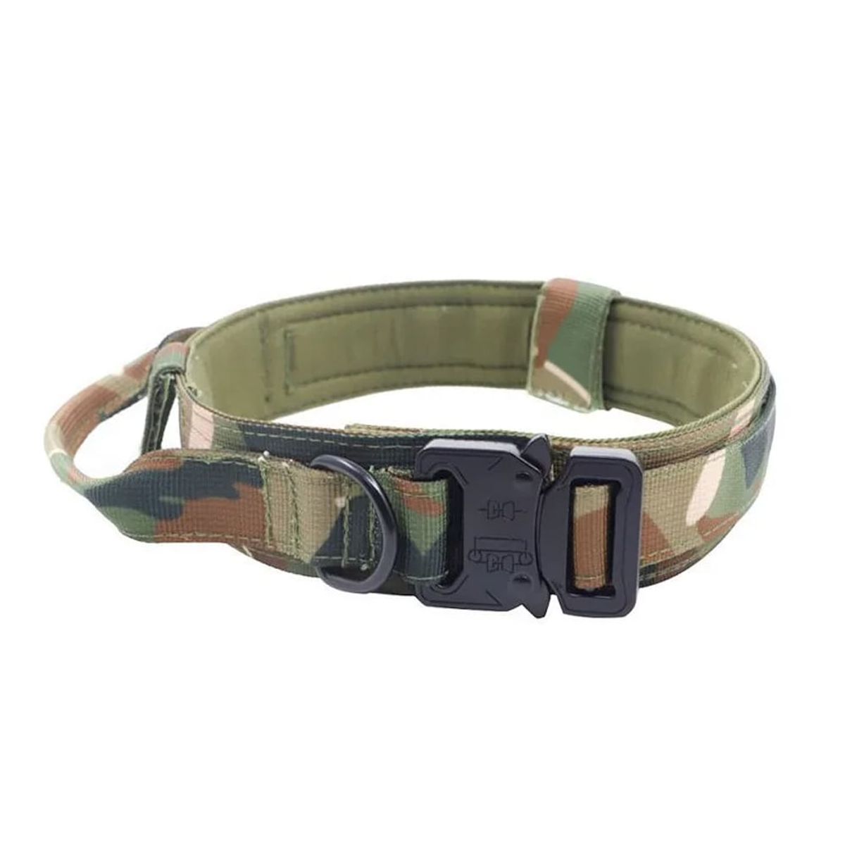 BANANA TIENDA - Collar Para Perro Reforzado Ajustable Resistente L Militar