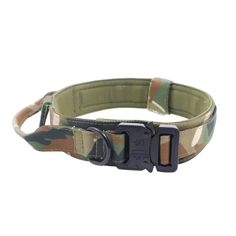 GENERICO - Collar Para Perro Reforzado Ajustable Resistente L Militar