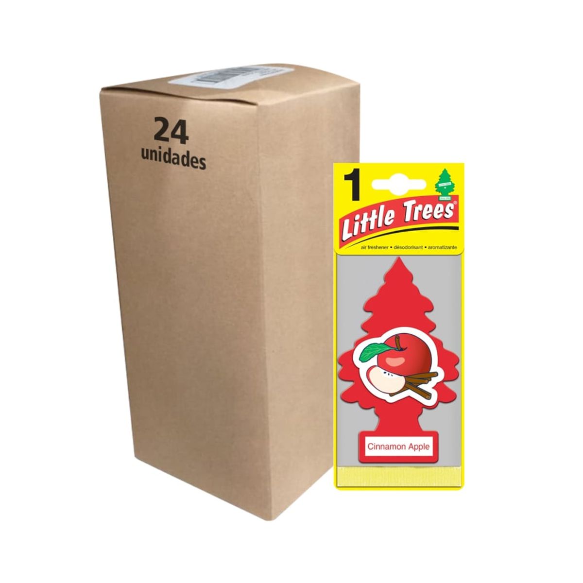 LITTLE TREES - Pack 24 Pinos Aromáticos Little Trees Aroma Canela Manzana