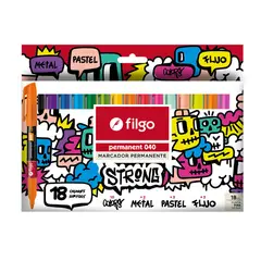 FILGO - Marcadores Permanentes Strong/ Estuche 18 surtido