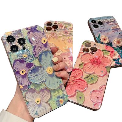 Imagen 2 del producto Carcasa Para iPhone 13 / 14 Flores Azul 3d Premium