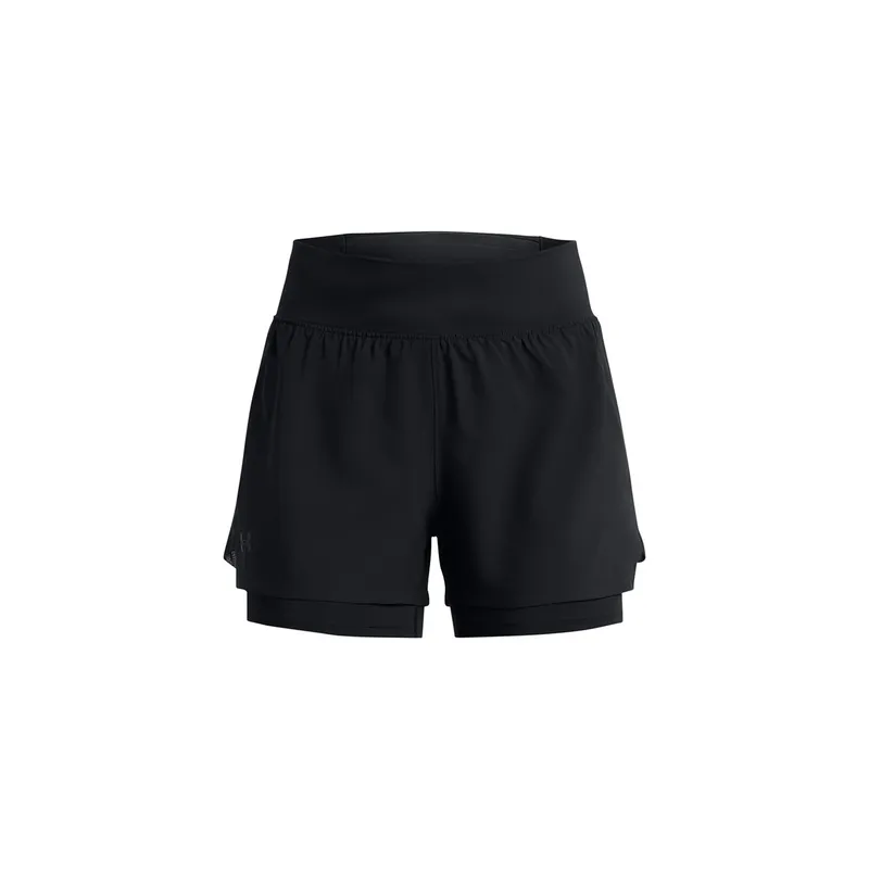 UNDER ARMOUR - Shorts UA Run Stamina 2 en 1 mujer Negro UNDER ARMOUR