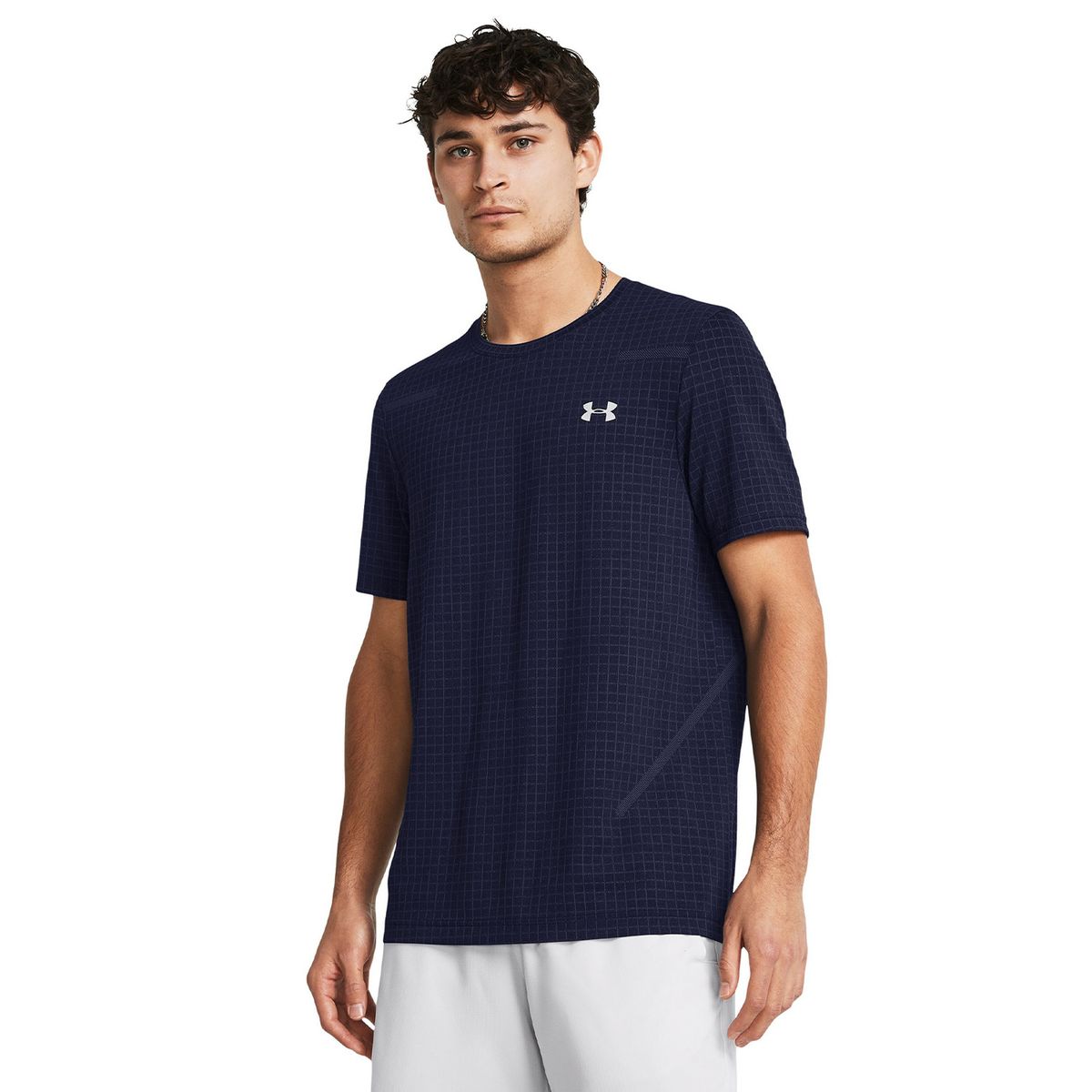 UNDER ARMOUR - Polera UA Seamless Grid hombre Azul UNDER ARMOUR