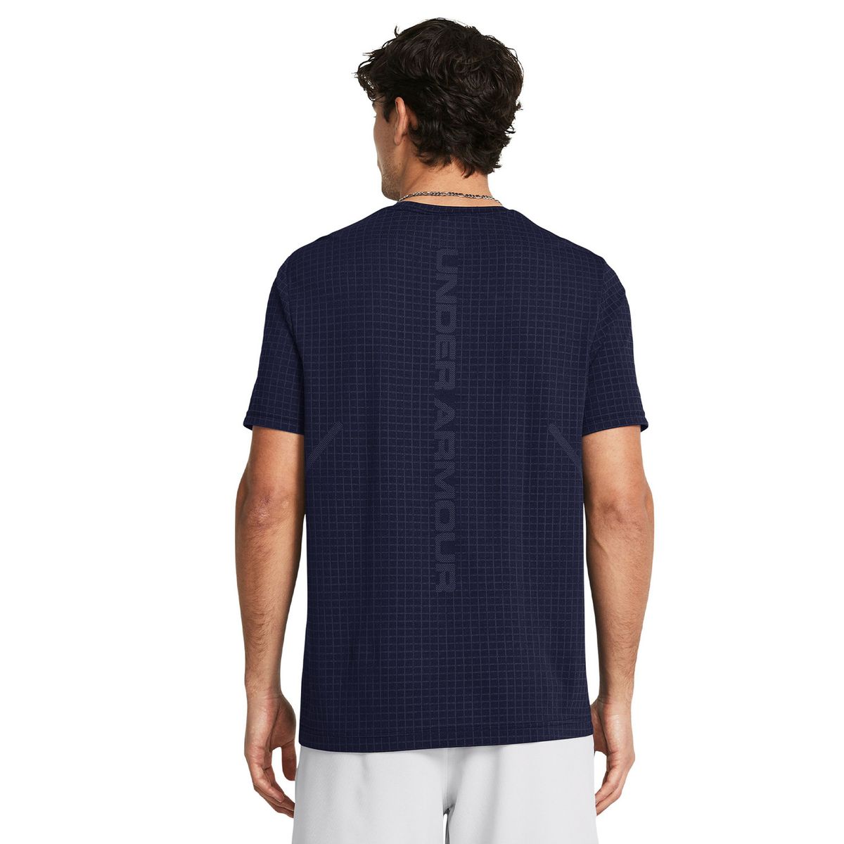 UNDER ARMOUR - Polera UA Seamless Grid hombre Azul UNDER ARMOUR