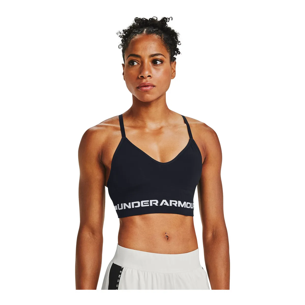 UNDER ARMOUR - Sostén Seamless Low Long mujer Negro UNDER ARMOUR