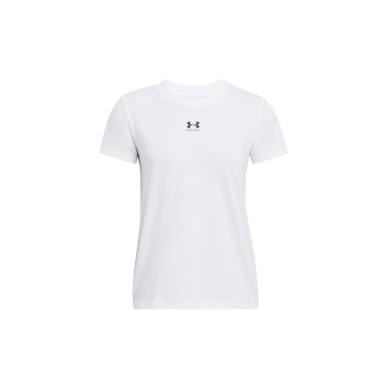 UNDER ARMOUR - Polera manga corta Rival Core mujer Blanco UNDER ARMOUR.-