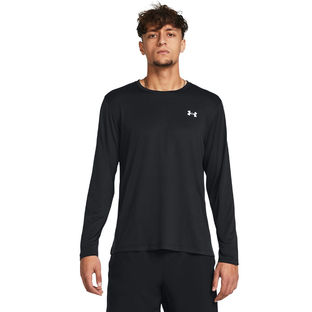 UNDER ARMOUR - POLERA MANGA LARGA NEGRO HOMBRE UNDER ARMOUR