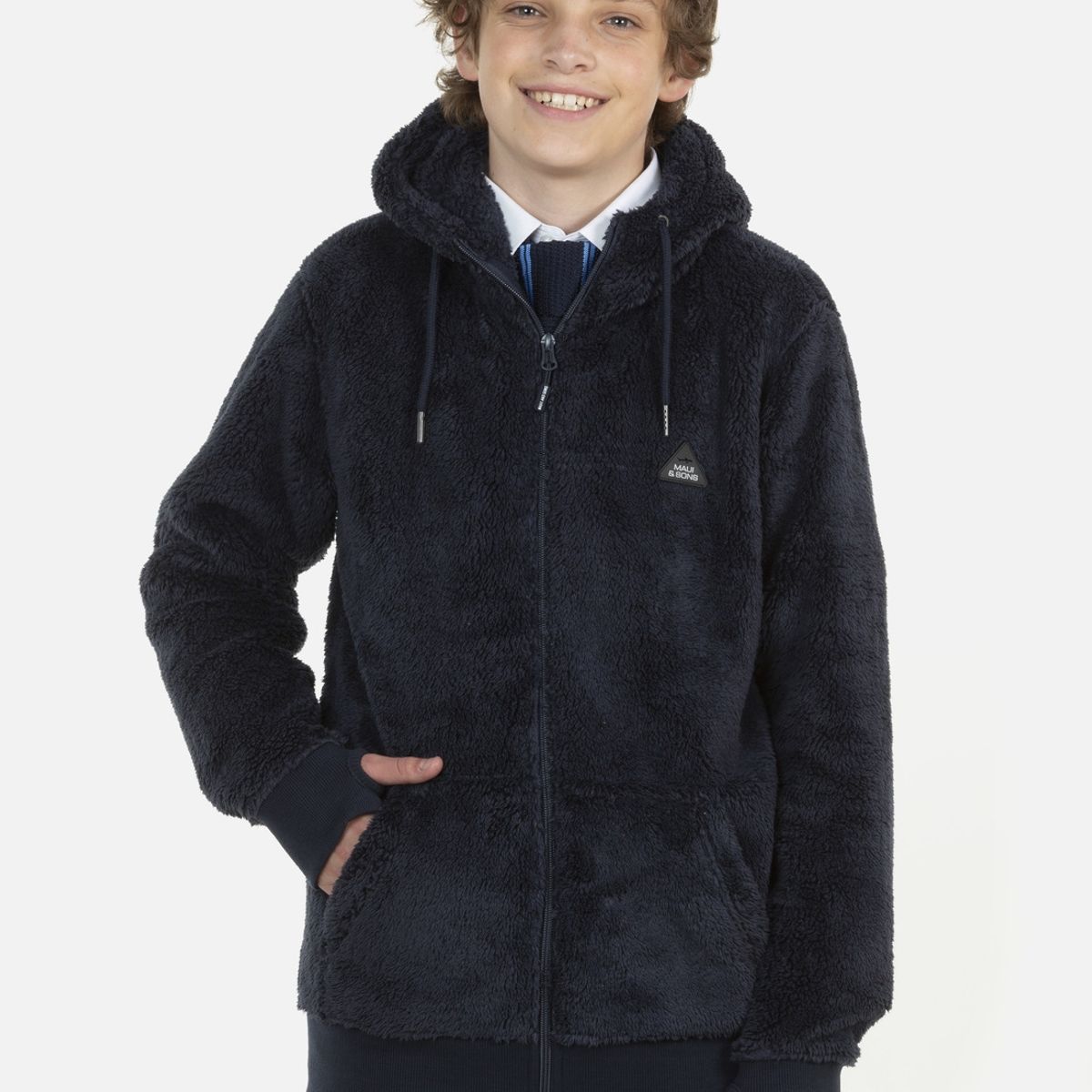 MAUI AND SONS - Poleron Juvenil Escolar 5E124-MC20 Azul Maui and Sons