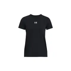 UNDER ARMOUR - Polera manga corta Rival Core mujer Negro